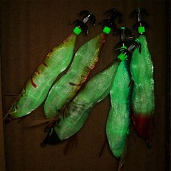 Eging Fishing Squid Jig Lures 8cm with Luminous LED and Reinforced Hooks