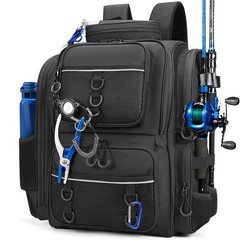 Fishing Backpack Tackle Bag Rod Holders Large Storage Strong Materials Outdoor
