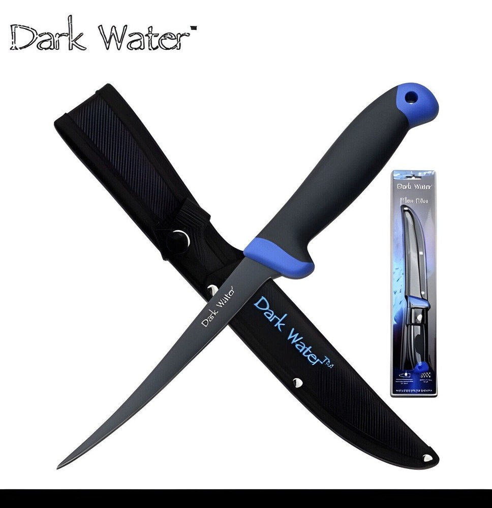 Dark Water Rubber Handle Flex Fillet knife – K-DW-FIX004CS