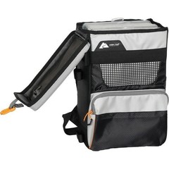 Fishing Tackle Backpack W/ 3 Trays Quick Access Zipper Pocket Adjustable Straps