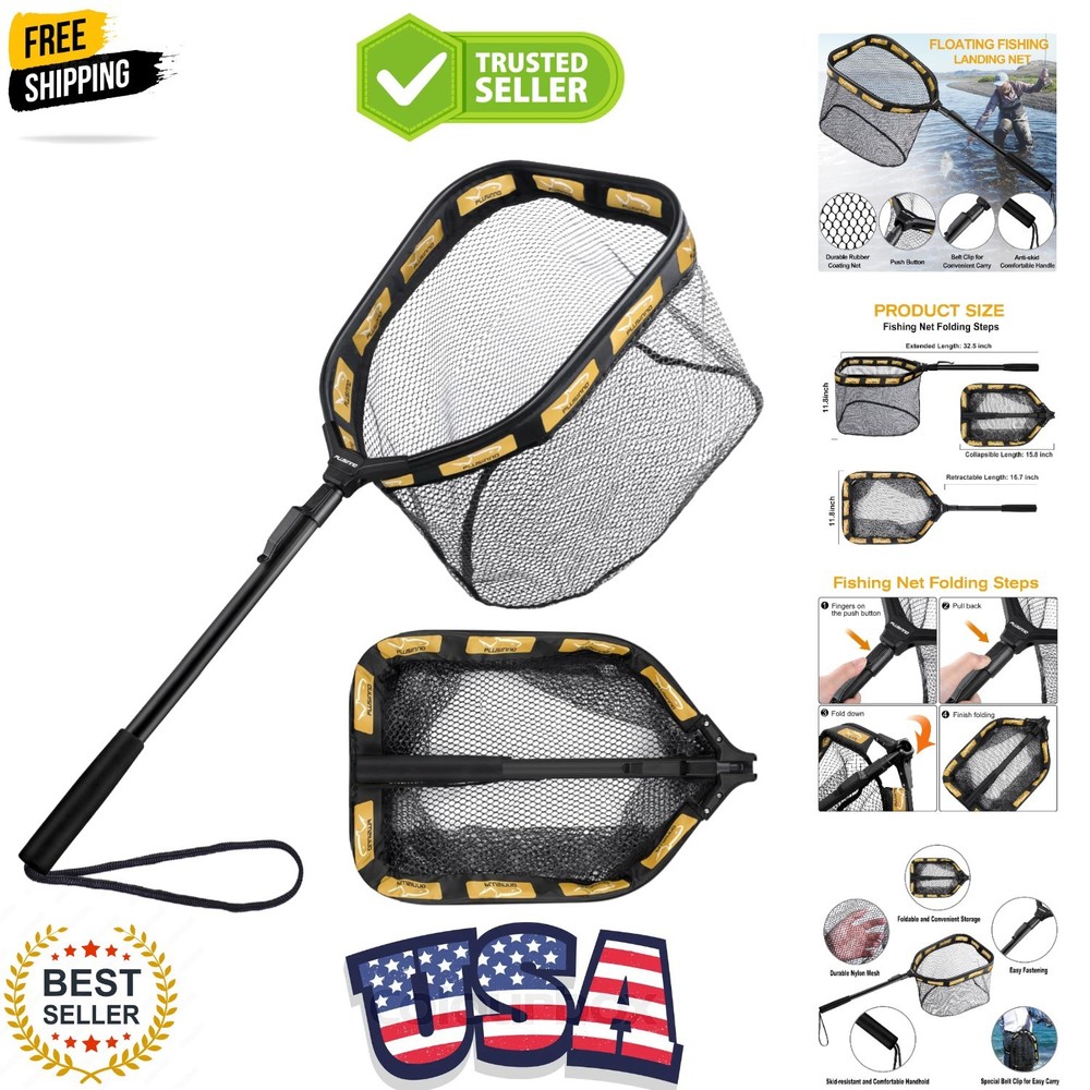 Floating Fishing Net for Steelhead, Salmon, Fly, Kayak, Catfish, Bass, Trout …