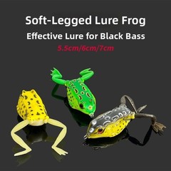 5.5cm and 6cm Thunder Amphibian Silicone Frog Lure for Surface Strike Fishing