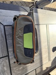 Fishpond Flathead Submersible Sling Shoulder Bag Nylon Green/Gray/Orange