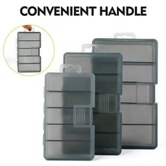 5 Grid Fishing Tackle Box 3 Sizes Lure Storage Organizer for Bait & Fishing