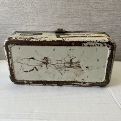 Vintage Disston My Buddy  One Tray Cream Metal Tackle Box 1351C Made In USA RARE