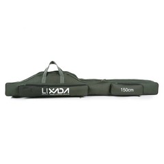 Fishing Rod Reel Bag Portable Folding Tackle Gear Carry Case Travel Storage UK