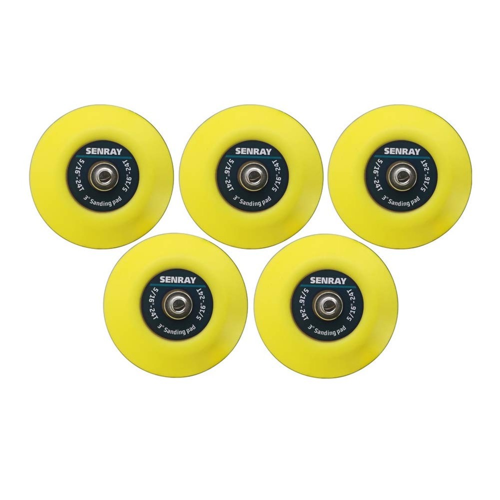 3-Inch Dual-Action Hook & Loop Fastener Flexible Backing Plate, 5/16″-24 Thre…