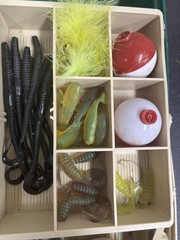 Vintage Plano 4100 Tackle Box Green/Tan W/ Tackle
