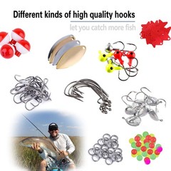 Fishing Accessories Kit Tackle Box Hooks Weights Sinkers Gear Equipment
