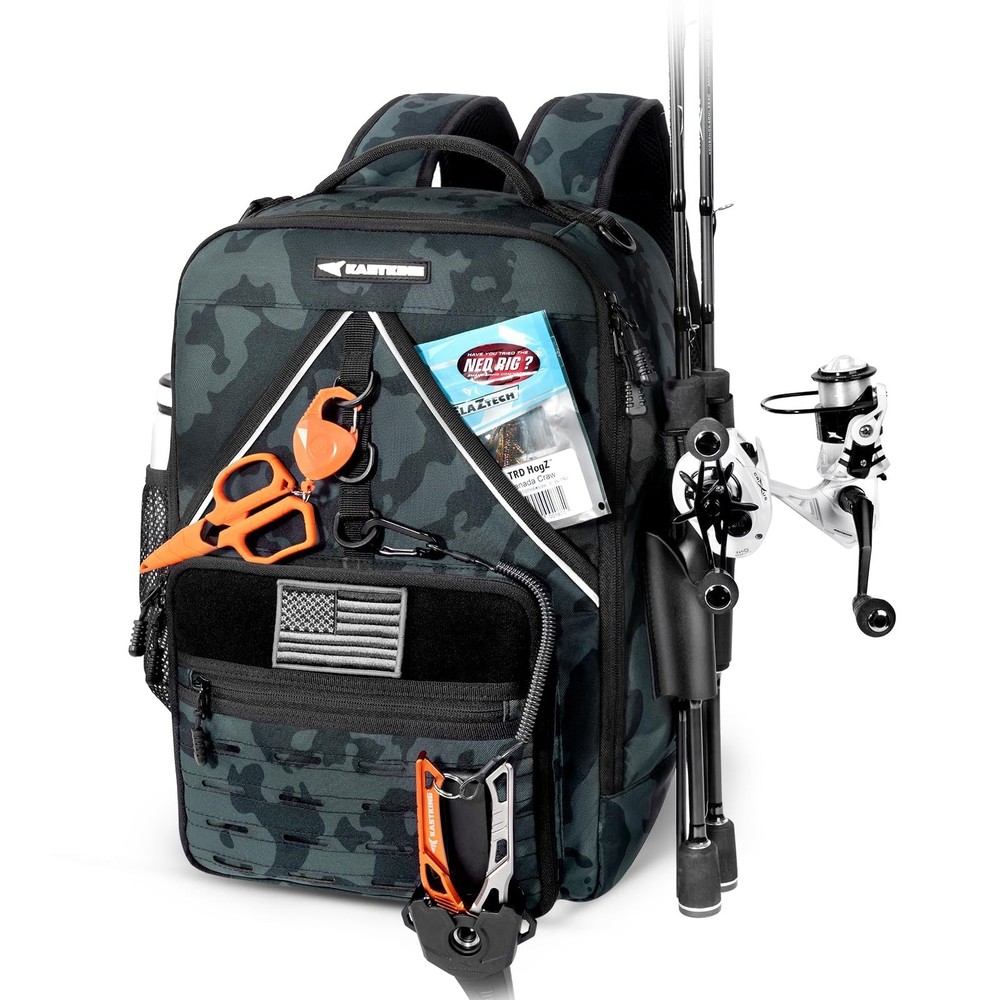 KastKing KarryAll KastMate Fishing Tackle 10.8″ x 8.7″ x 17.3″, B: Black Camo