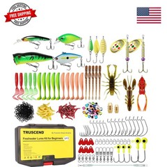 Complete Fishing Accessories – Tackle Box with Tackle Included, Fishing Hooks…