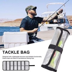 PVC Roll Up Fishing Bait Protective Covers Fish Bait Organizer Wrap Waterproof