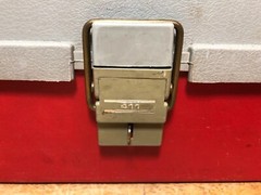 Vintage Plano 411 Tackle Box Red & Grey W/Tray