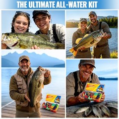 128Pcs Fishing Lures Kit All-in-One Fishing Tackle Box Organizer Set Included