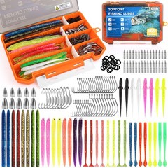 TOPFORT Fishing Lures, Bass Kit with Wacky Standard, Multiple colors