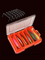 Fishing Tackle Box Lure Waterproof Compartments 2 Layer Storage Hard Case Hook