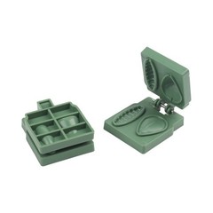 Green PP Fishing Bait For For mold Press 3pcs 48x40x17mm for DIY Bait Kits
