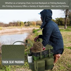 Tackle Box seat bucket box for camping fishing basket Seat Back Pack Ruck Sack