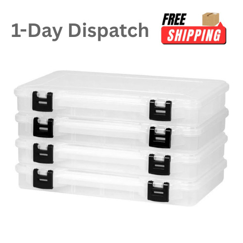 Plano ProLatch 3700 StowAway 4-Pack Clear Tackle Box Organizer