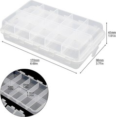 20 Compartments Tackle Boxes, Tackle Utility Boxes, Plastic Box Storage Organ…