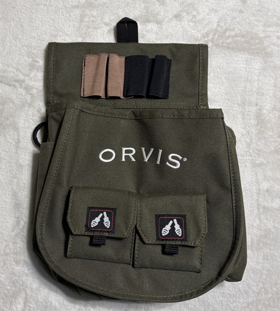 Orvis Waist Fly Fishing Shooter Bag Belt Green Gear Organizer No Shoulder Strap
