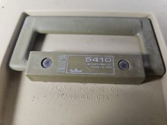 Vintage PLANO 5410 Tackle Box Green Tan Shelf 6 Bins USA With Tackle and Gear