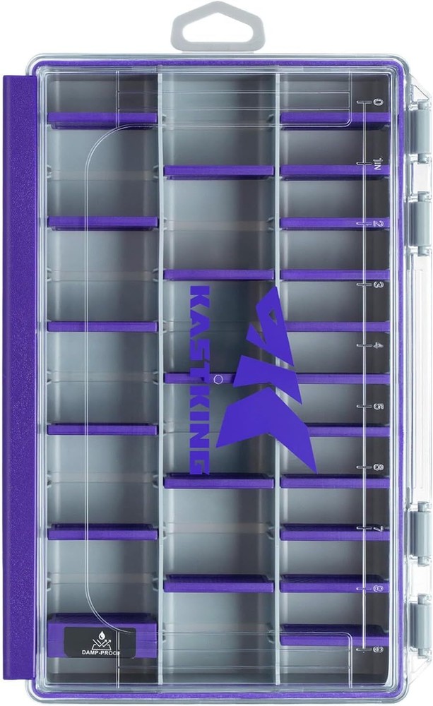 KastKing Fishing Tackle Box 3600 3700 Trays Waterproof W/Removable Dividers