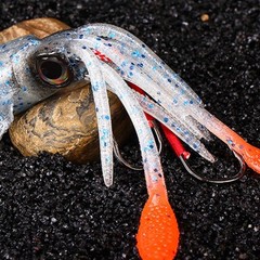 Fishing Lures Soft Squid Trap UV Luminous Jig 15cm 556g for Sea Bass Mackerel