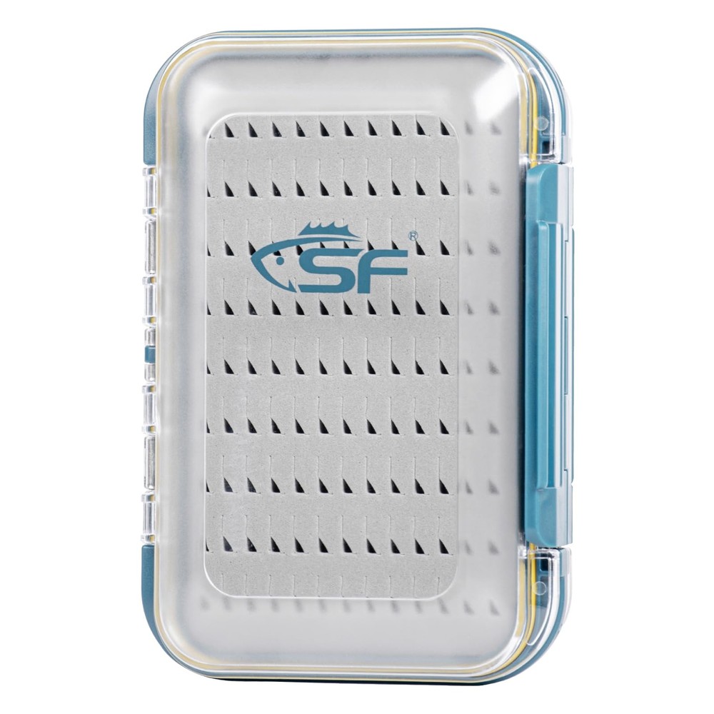 Large Waterproof Fly Box For Fly Fishing Double Sided Clear Lid Ice Fishing J…