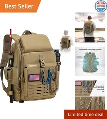 Versatile Fishing Tackle Storage Backpack with MOLLE System – Lightweight Design