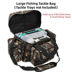 Fishing Tackle Bag for Saltwater or Freshwater, Water-Resistant 3600 Tackle B…