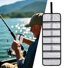 PVC Roll Up Fishing Bait Protective Covers Fish Bait Organizer Wrap Waterproof