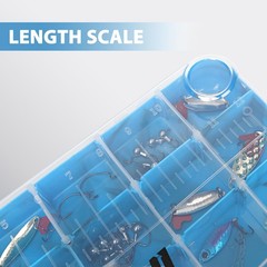 Goloni 3700 Fishing Tackle Box Clear 4 Pack with Removable Dividers
