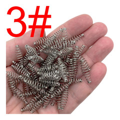 50pcs Carp Fishing Hooks Barbed Single Circle Explosion Hooks with Swivel Spring
