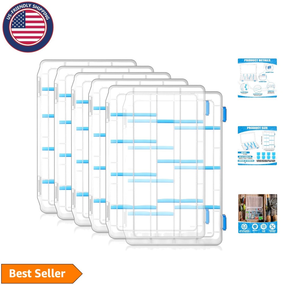 Durable 6 Pack of 3600 Fishing Tackle Boxes for Organized Outdoor Adventures