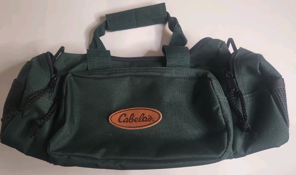 Official Cabelas Brand Green Nylon Catch All Gear Bag Size 16″ X 7″ X 7″