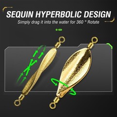 Fishing Lure Rotating Lure 360 Degree Rotation For Shore Fishing Wobble Bait
