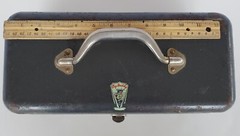 Vintage My Buddy Metal Fishing Tackle Box 2 Trays Gray