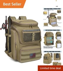 Versatile 40L Fishing Bag with Adjustable Compartment for All Outdoor Use
