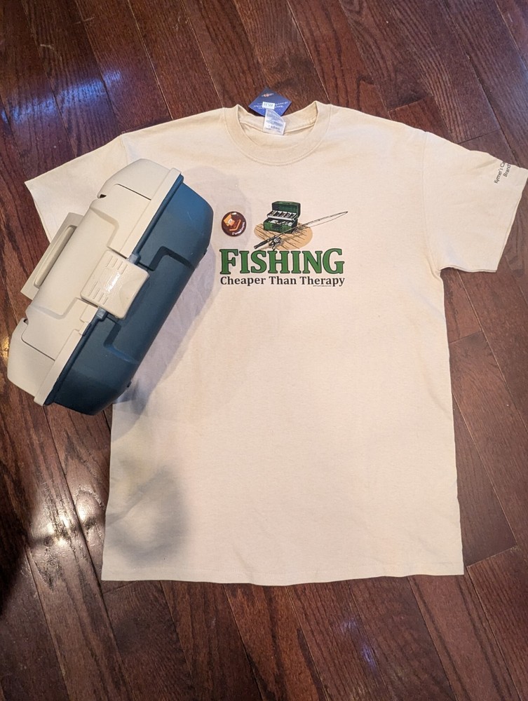 Plano One-Tray Tackle Box, Men Size M Fishing Is My Therapy Shirt