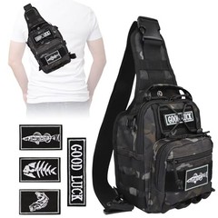 Small Fishing Backpack, Waterproof C-Size:17.7*8.5*5.7in-Black(NO TACKLE BOX)