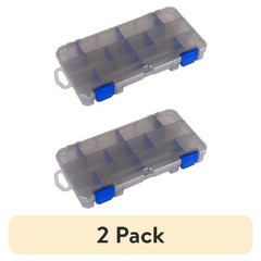 2-Pack Heavy-Duty Plastic Utility Storage Box with Secure Latch, 9.125 Inches,