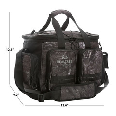 Realtree Aspect Large Fishing Tackle Bag Gray Camo w/ Tackle Boxes