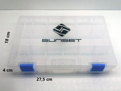 SUNSET 18 x 27.5 x 4cm Artificial Fishing Door Box with Dividers L240