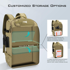 KarryAll Fishing Tackle Backpack with Rod Holder and 4 Storage Boxes