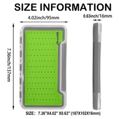 Aventik Waterproof Fly Fishing Box â€“ Slim Silicone Fly Case with Clear ABS Li