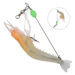 Fishing Soft Lure Artificial Shrimp With Silicone Body Hook and Swivels