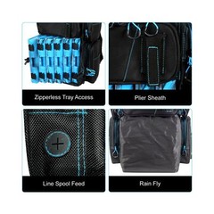 Evolution Fishing Drift Series Tackle Backpack – Blue, 3600 Size, Outdoor
