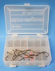 4 Plano Boxes 3213, 3214, 3414, 3516 Fishing Boxes w Lures Flies Sinkers Hooks