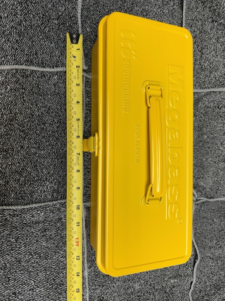Megabass Metal Toyo Steel Tackle Box Yellow New
